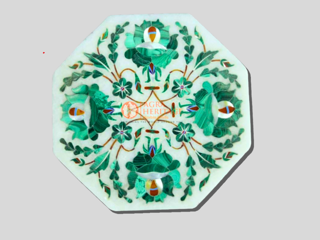 White Marble Pietradura Floral Art Jewelry Box